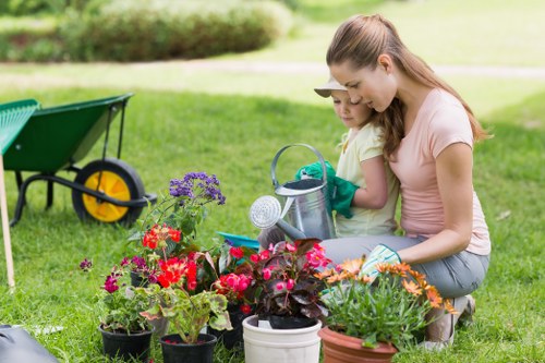 Low-carbon van supporting sustainable gardening work