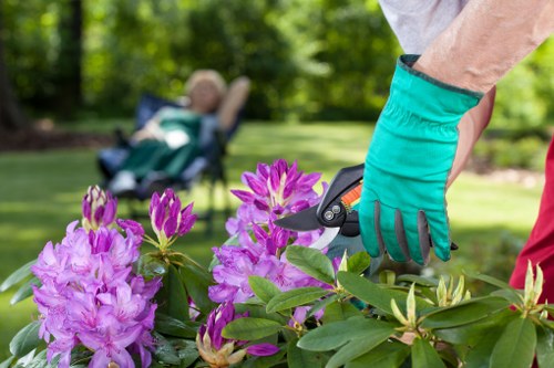 Local transfer station handling recyclable garden materials